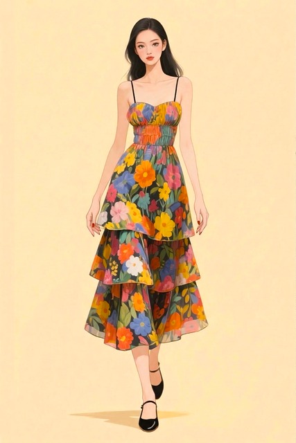 Modeillustration, Weiblich, Ganzkörper
