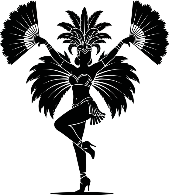 Free dancer silhouette carnival vector