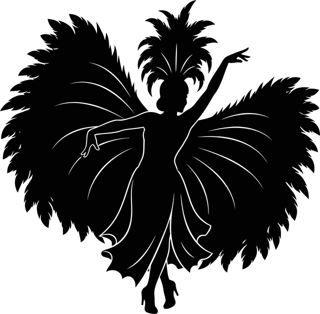 Free showgirl dancer silhouette vector