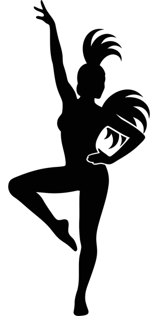 Free silhouette dancer showgirl vector