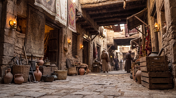 Free Traditional Arabian Market illustration and picture