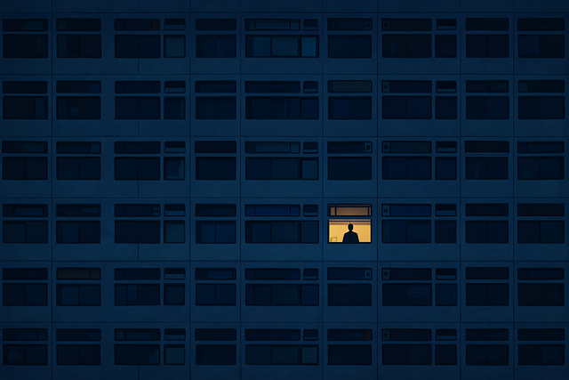 Free building apartment night vector