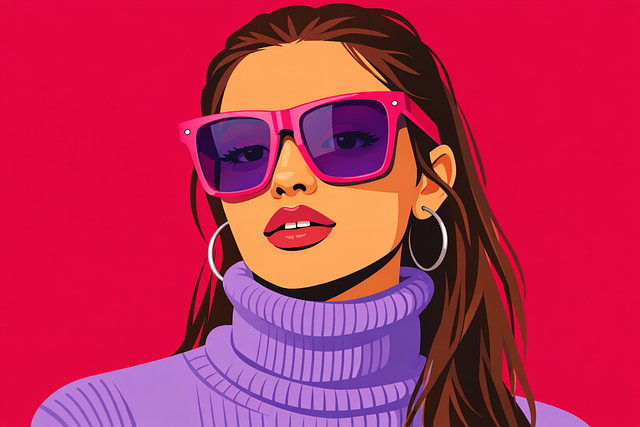 Free fashion woman portrait illustration