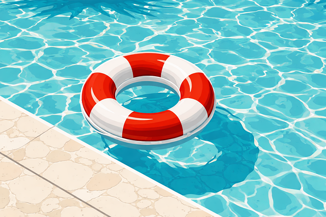 Free pool swimming float vector