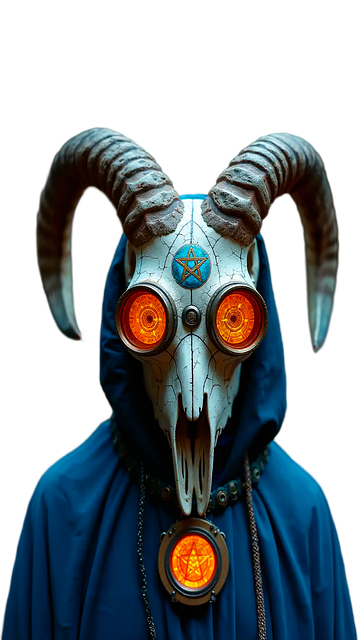 Person, Surreal, Blau, Hexe, Geweih