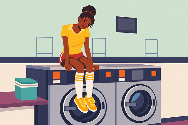 Free laundry laundromat washing machine illustration