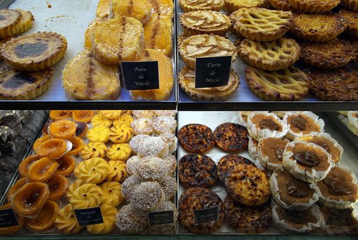Kager, Bageri, Lissabon, Portugal, Sød
