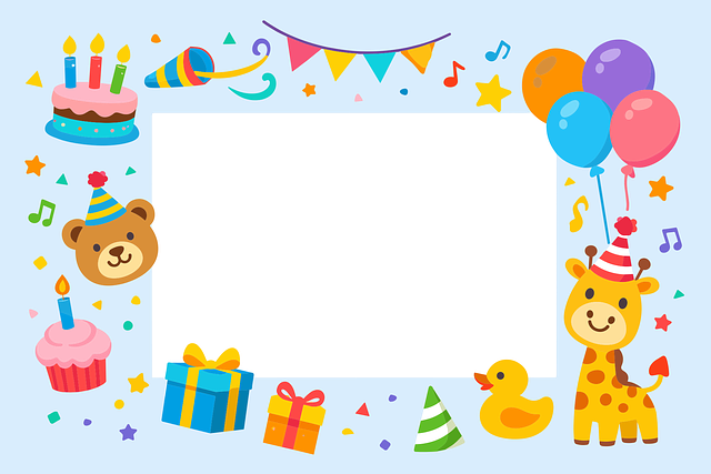 Free frame cake balloon vector