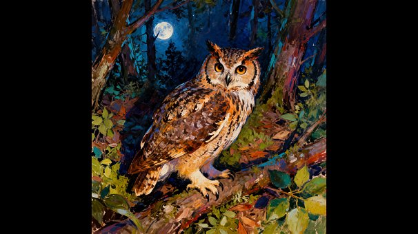 Free Owl Oilpaint illustration and picture