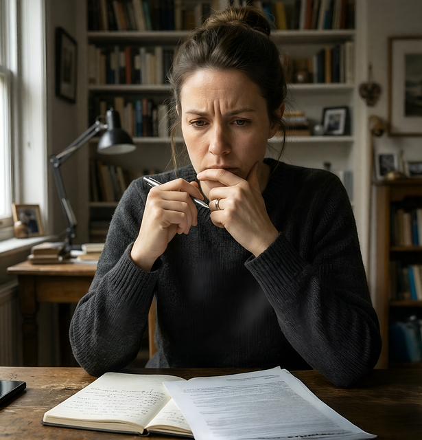 Mujer, Retrato, Pensar, Considerado