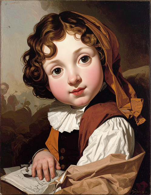 Niñita, Retrato, Leyendo, Aprender, Cara