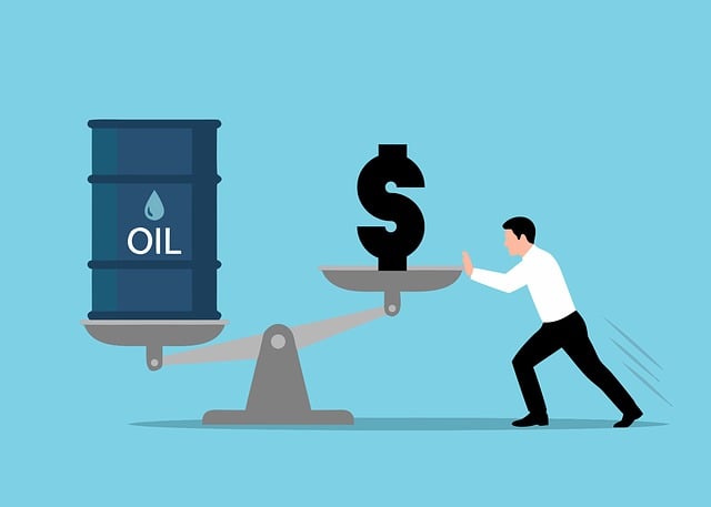 Free oil scale dollar vector
