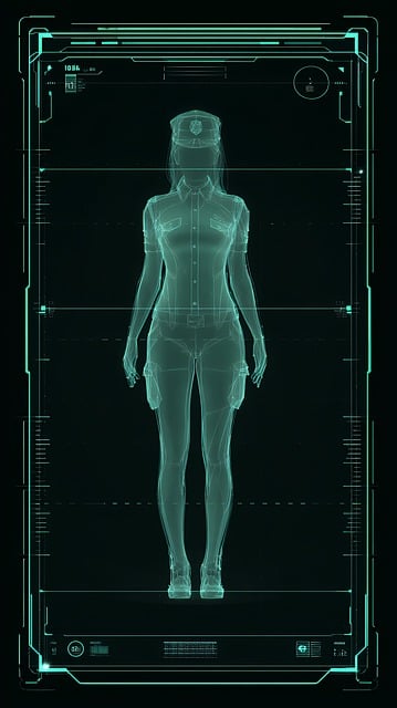 Free holographic woman body illustration