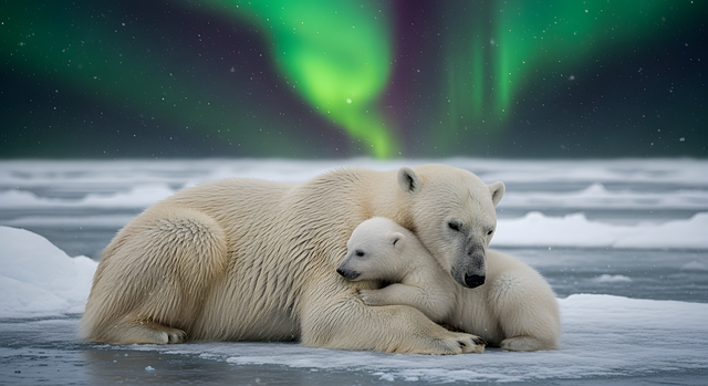 Free arctic nature bear illustration