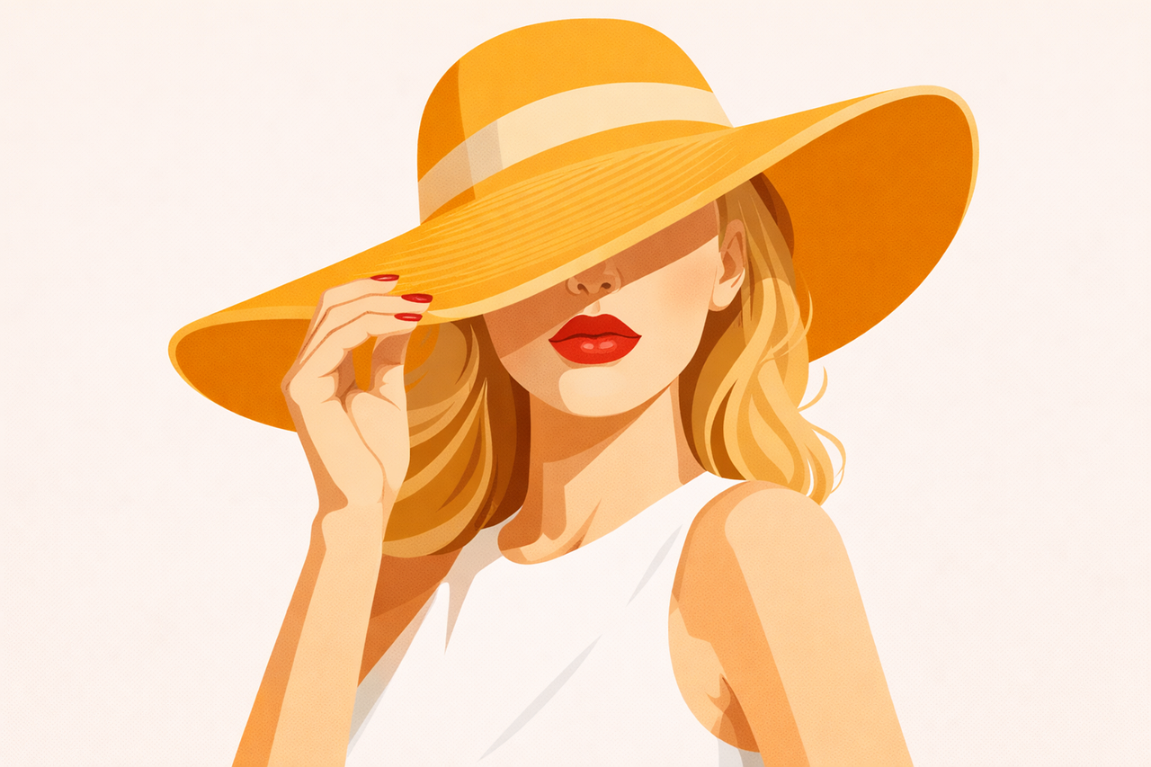 Kvinde, Hat, Solhat, Mode, Stil