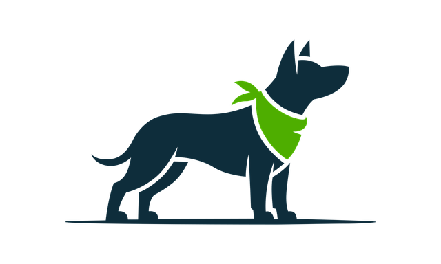 Free modern stylized dog icon illustration