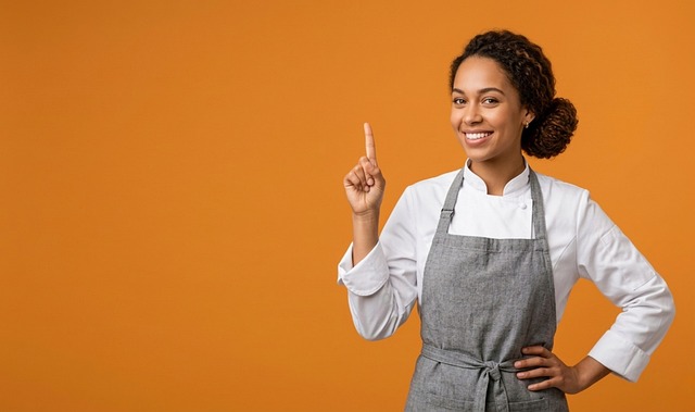 Free woman chef apron illustration