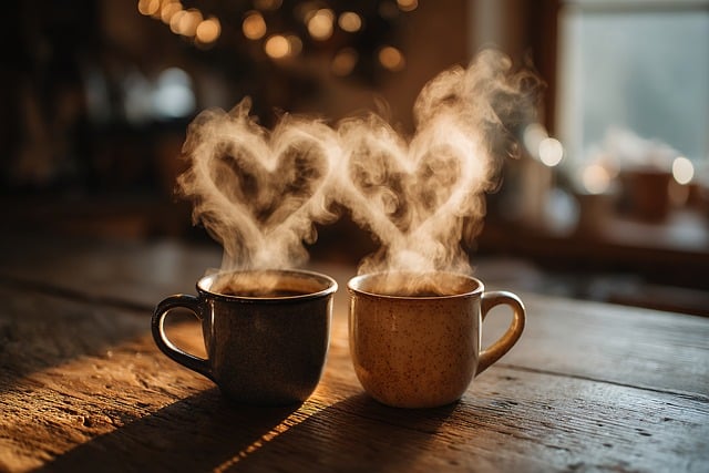 Free mug steam heart illustration