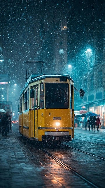 Free Snowtrain Winternight photo and picture