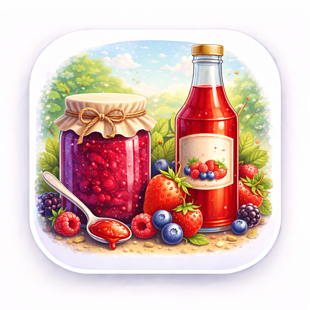Free icon jam strawberry illustration