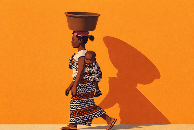 Download free HD stock image of African Woman Walking Mother With Baby Free african woman walking mother with baby african mother and child vector