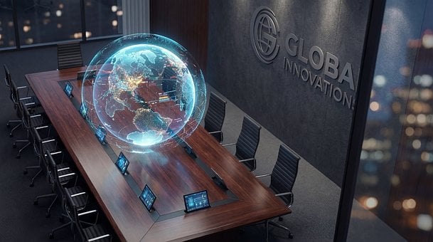 Technologie, Hologram, Globaal, Bedrijf