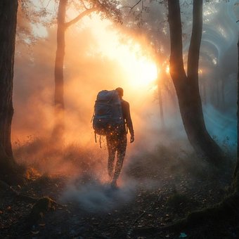 Free Spiritual Forest Path illustration and picture
