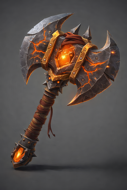Free axe fantasy weapon illustration