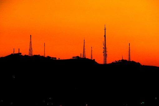 Atardecer, Sillhoute, Cielo, Velada