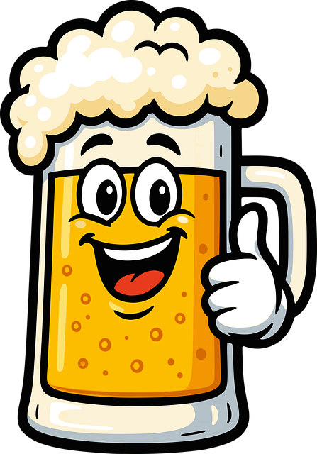 Free beer happy like illustration