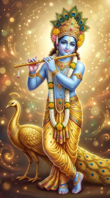 Free krishna hindu god illustration
