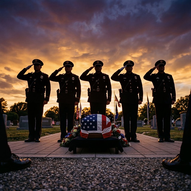 Free funeral honor guard illustration