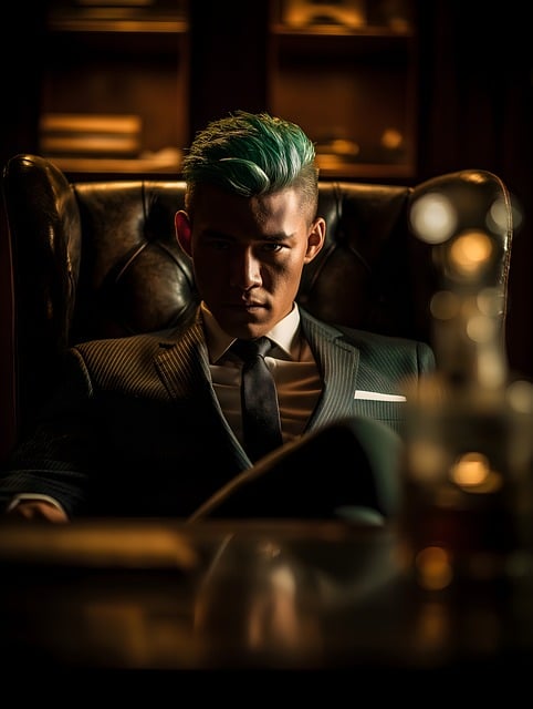 Free man suit chair illustration