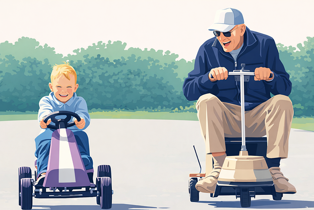 Free grandfather and grandson grandparent child play family bonding moment vector