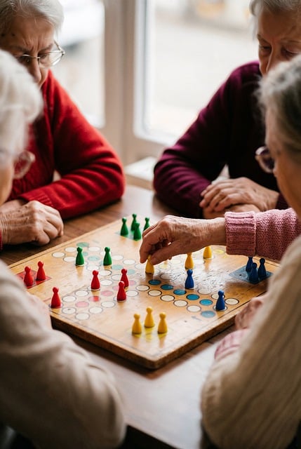 Free seniors board game elderly illustration