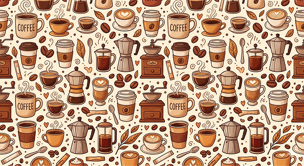 Free Coffee Pattern illustration and picture