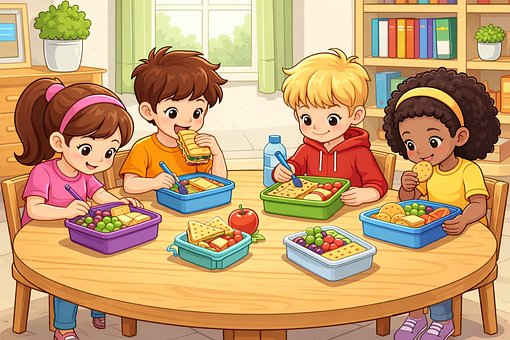 Free Children Lunch illustration and picture