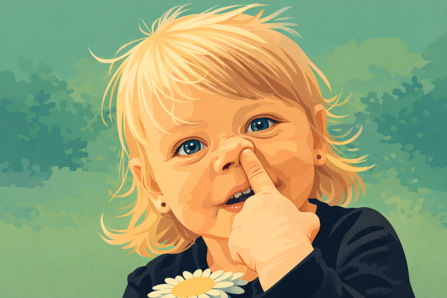 Free toddler portrait child curious child expression baby curiosity concept vector