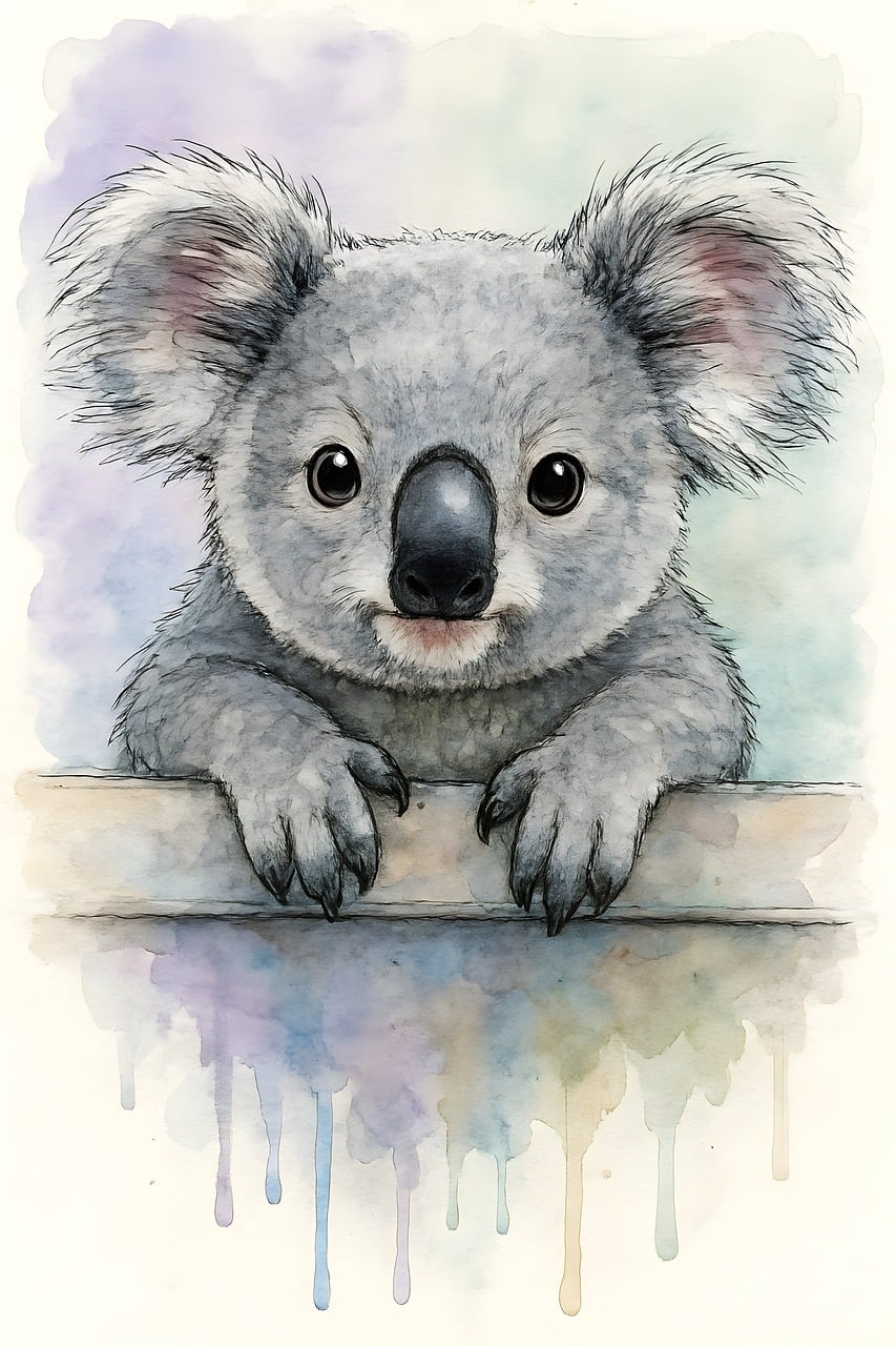 Download Koala, Watercolor, Art. Royalty-Free Stock Illustration Image ...