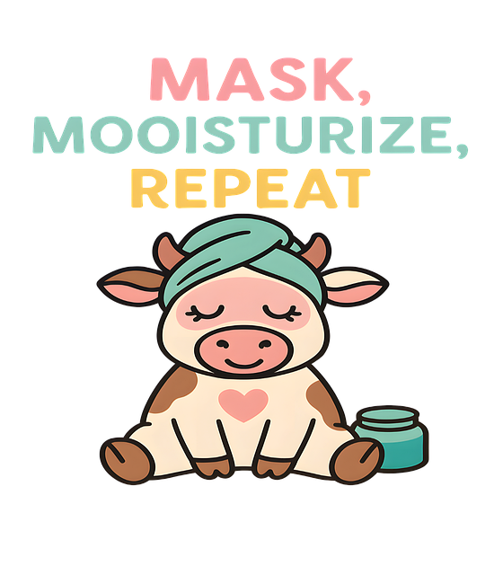 Free cow skincare spa day illustration