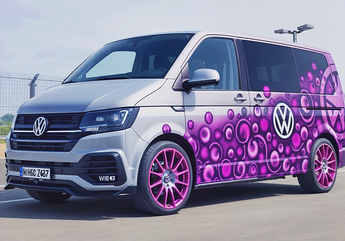 Varebil, Lilla, Bil, Volkswagen, Syklus