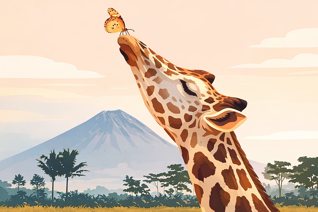 Free giraffe african giraffe tall animal vector