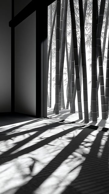 Free bamboo shadow tatami illustration