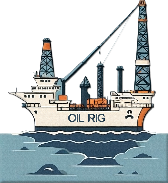 Plataforma De Petróleo, Óleo, No Mar