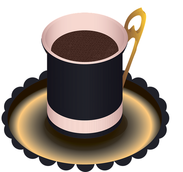 Free cup coffee saucer illustration