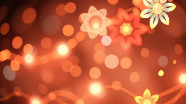 Plano De Fundo, Flores, Bokeh, Luzes