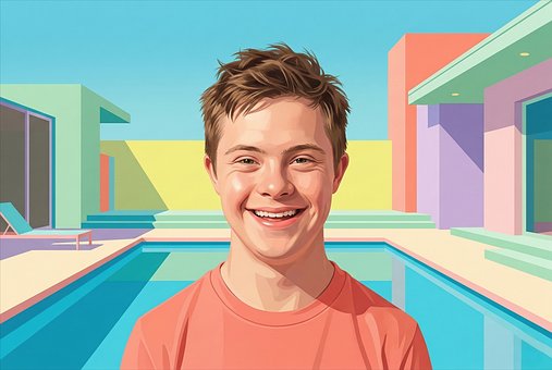 Menino, Sorriso, Baixa, Inclusão