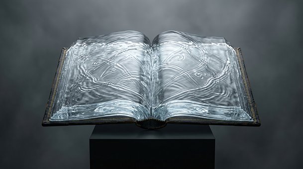 Livro, Água, Cristal, Transparente