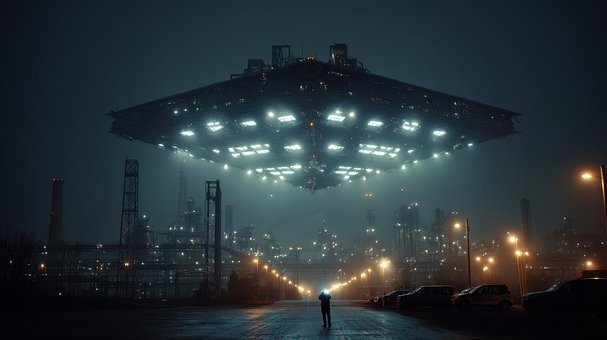 Ufo, Navio, Espacial, Ciência, Ficção