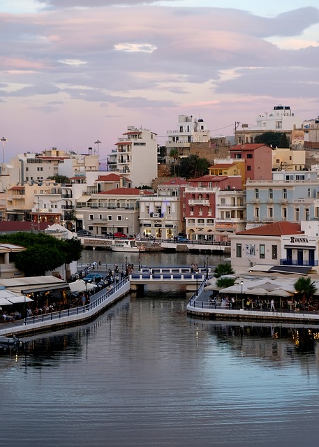 Creta, Grecia, Ciudad, Cielo